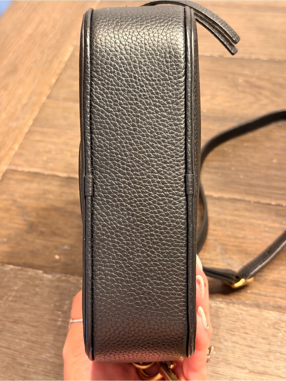 Tory Burch Black Pebbled Leather Crossbody with Gold Hardware - Picture 6 of 6